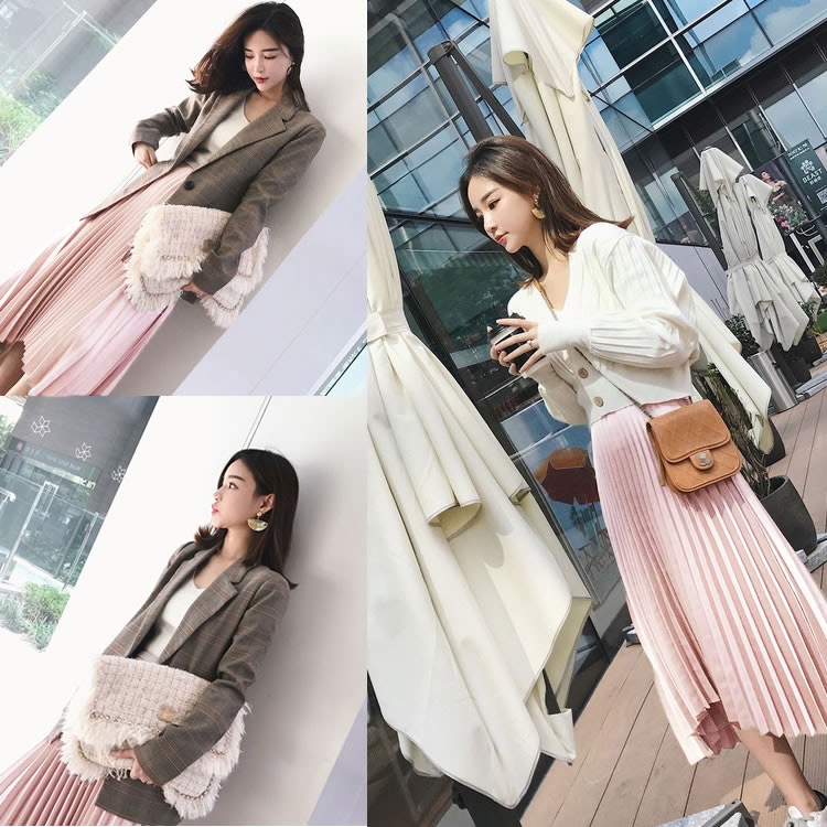 フィッシュテールが個性的なプリーツスカート