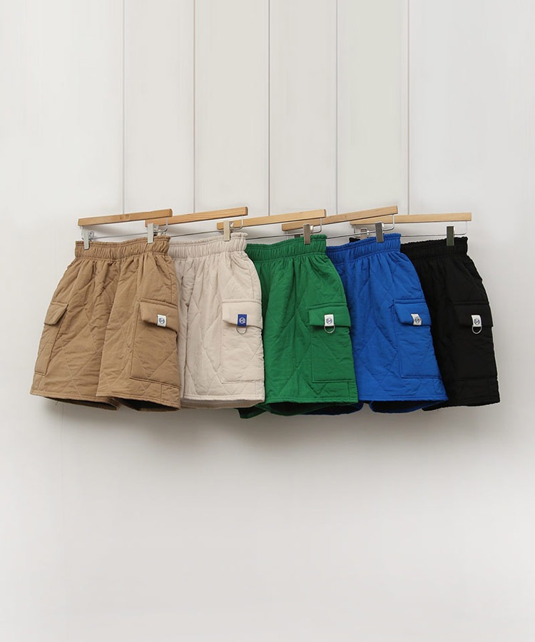 中綿入り キルティング 軽量 ショートパンツ 韓国ゴルフウェア