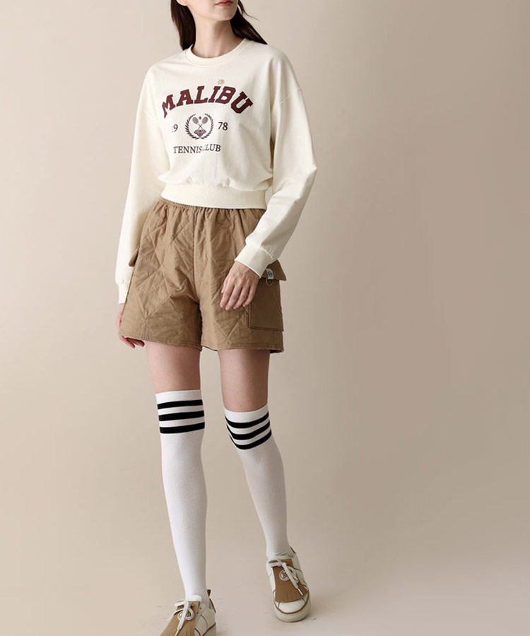 中綿入り キルティング 軽量 ショートパンツ 韓国ゴルフウェア