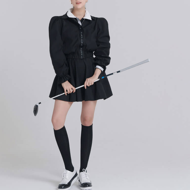 レタリングリボン パフスリーブ ジャケット ジャンパー