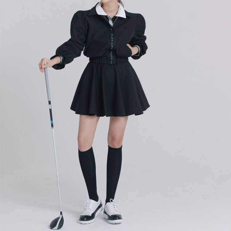 レタリングリボン パフスリーブ ジャケット ジャンパー