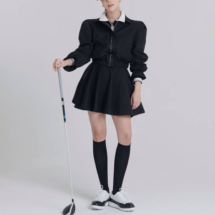 レタリングリボン パフスリーブ ジャケット ジャンパー