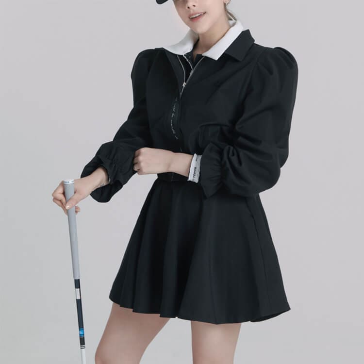 レタリングリボン パフスリーブ ジャケット ジャンパー