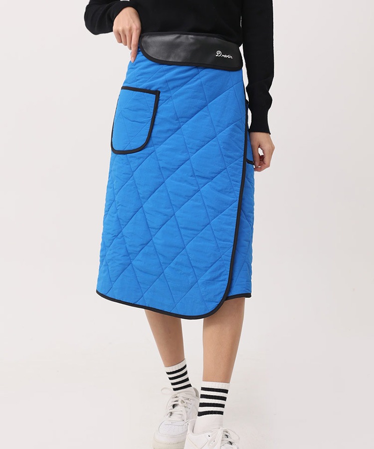 裏起毛 キルティング ラップ スカート 韓国ゴルフウェア