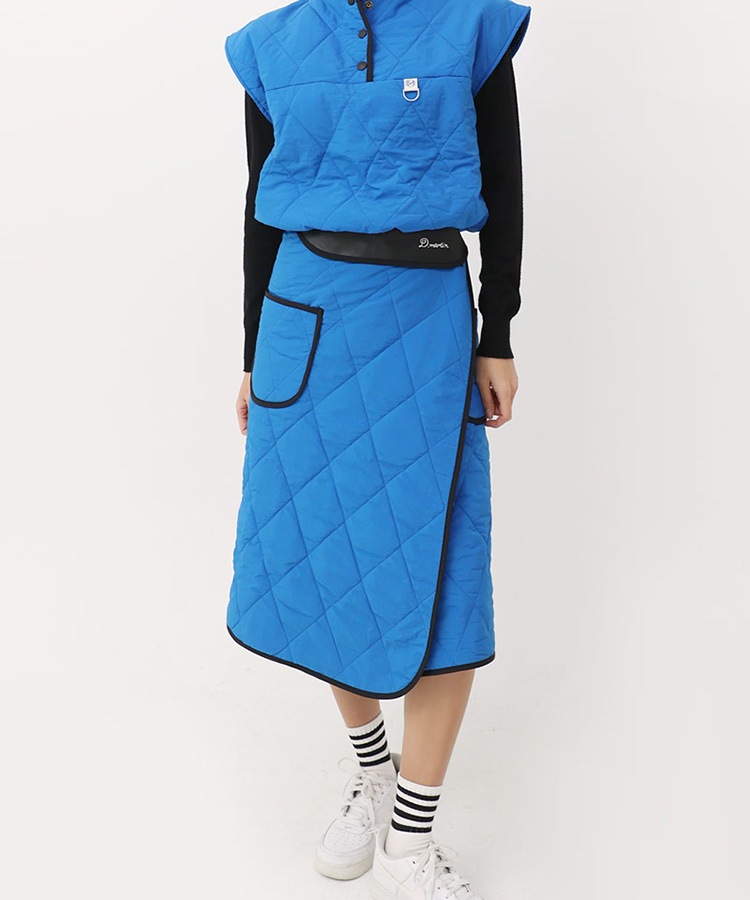 裏起毛 キルティング ラップ スカート 韓国ゴルフウェア