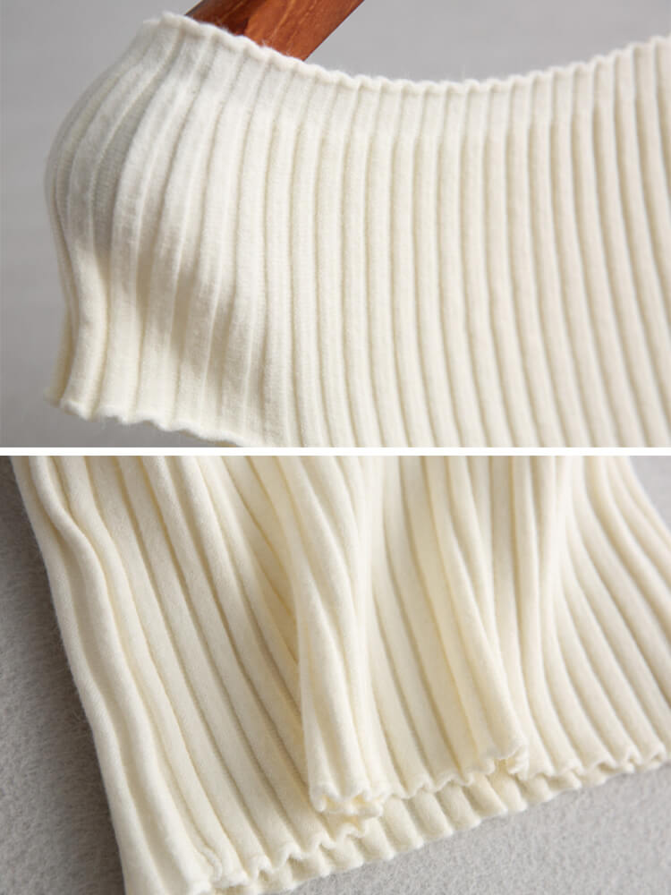 サマー リブニット 三分袖 Ｔシャツ