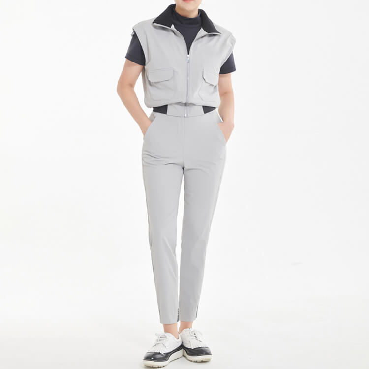 裾ゴム シンプル ロング丈 テーパードパンツ