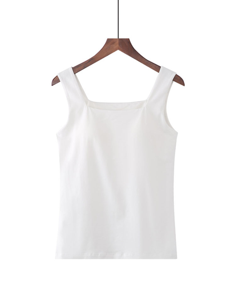 カップ付き スクエアネック タンクトップ インナー トップス

