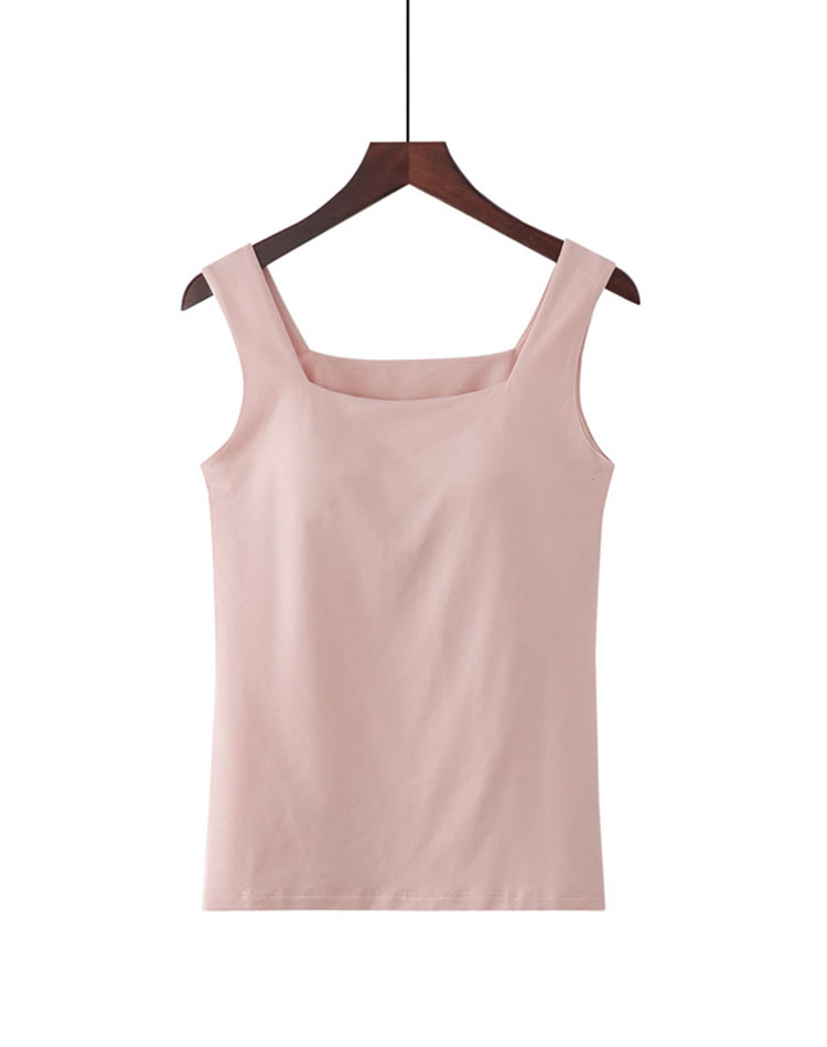 カップ付き スクエアネック タンクトップ インナー トップス

