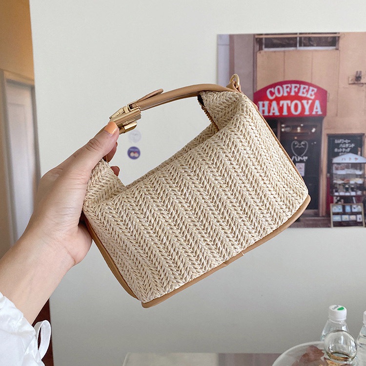 2WAY コロッとかわいい かご編み ミニバッグ