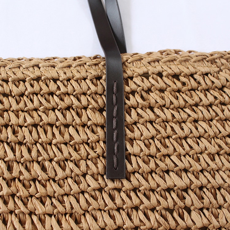 大きめ かご編みバッグ