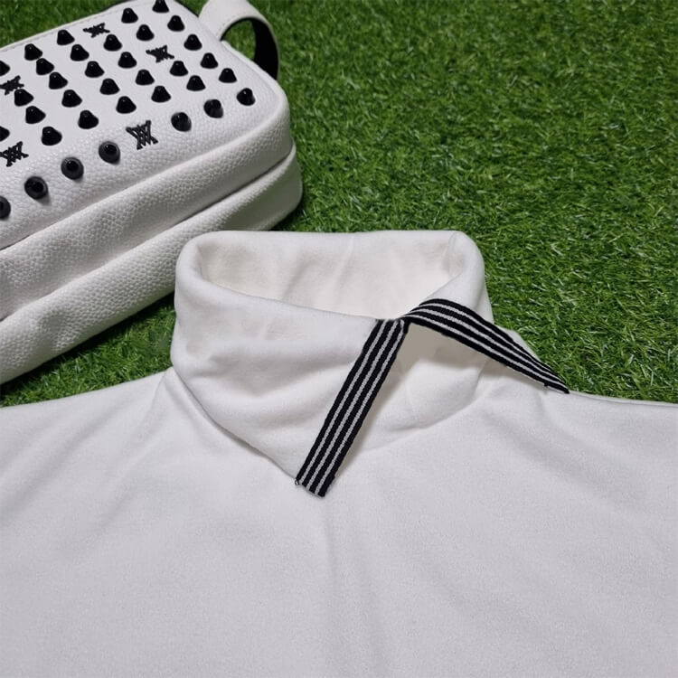 韓国ゴルフウェア アンバルカラーネック 長袖 Ｔシャツ