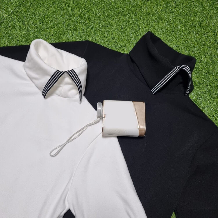 韓国ゴルフウェア アンバルカラーネック 長袖 Ｔシャツ