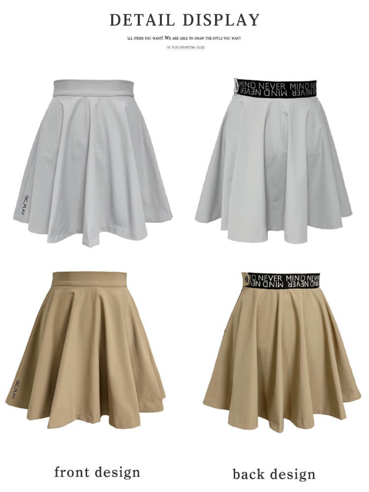 バックコンシャス レタリング フレア ミニスカート