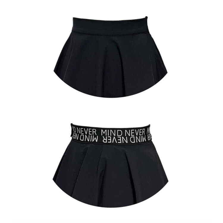 バックコンシャス レタリング フレア ミニスカート