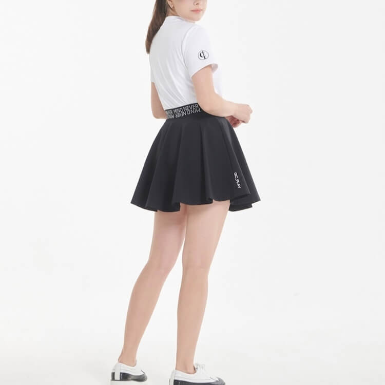 バックコンシャス レタリング フレア ミニスカート