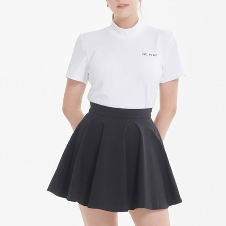 バックコンシャス レタリング フレア ミニスカート