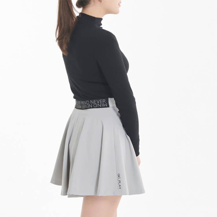 バックコンシャス レタリング フレア ミニスカート