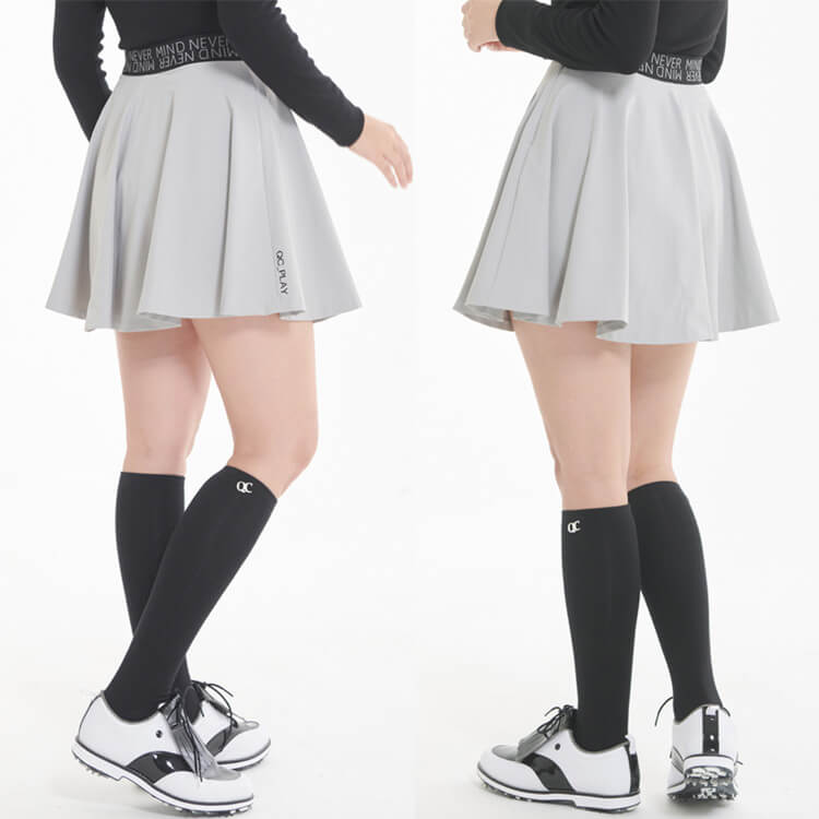 バックコンシャス レタリング フレア ミニスカート