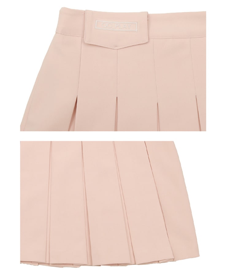 韓国ゴルフウェア シャーベットカラー プリーツスカート