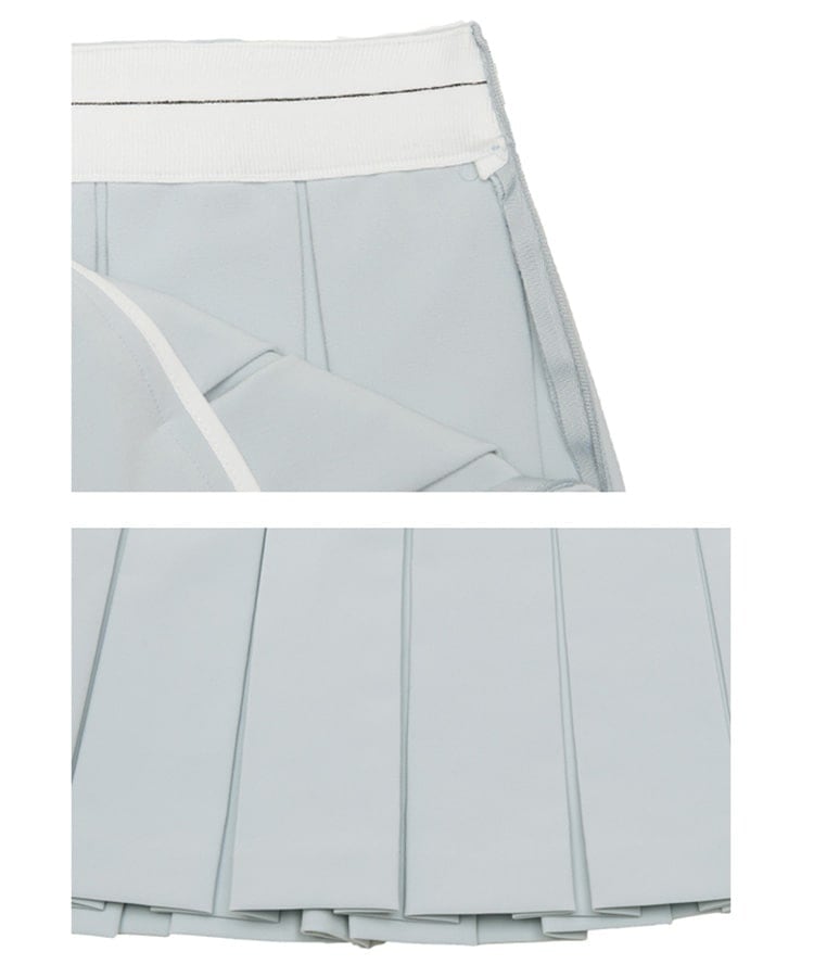 韓国ゴルフウェア シャーベットカラー プリーツスカート