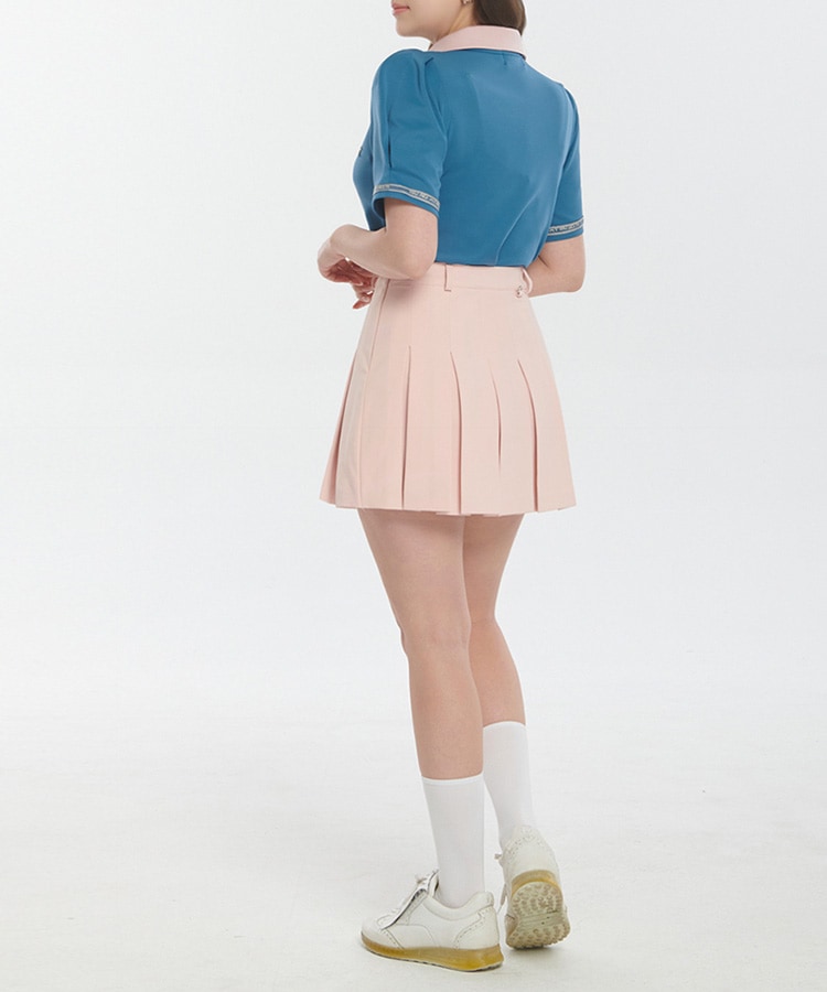 韓国ゴルフウェア シャーベットカラー プリーツスカート