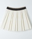 配色ウエスト ゴム ショート丈 プリーツスカート 


