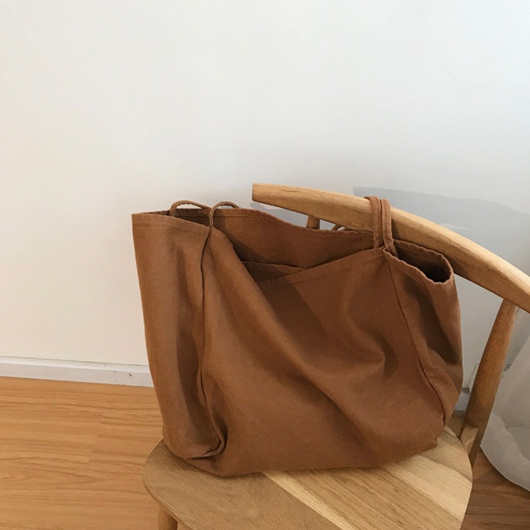 大きめ 大容量 シンプル キャンパス トートバッグ