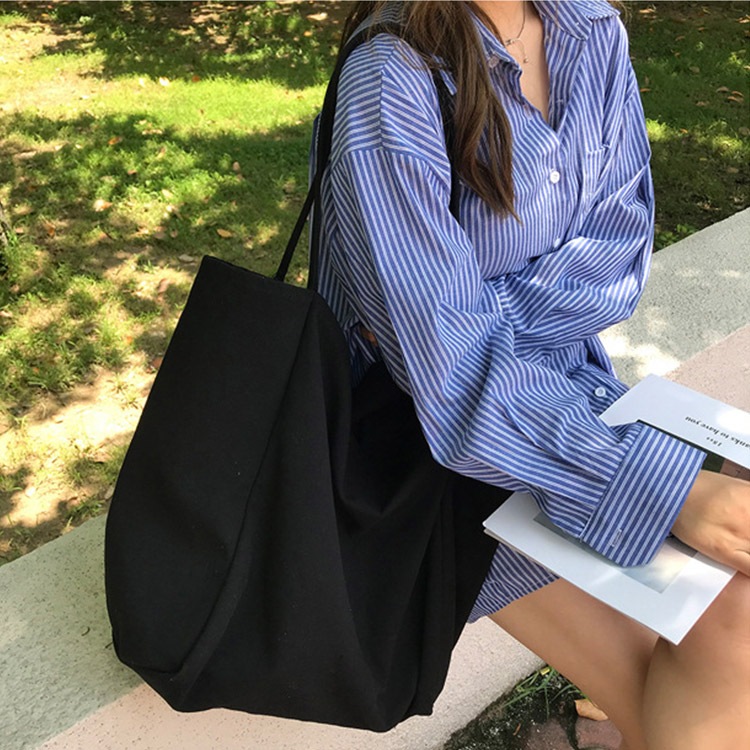 大きめ 大容量 シンプル キャンパス トートバッグ