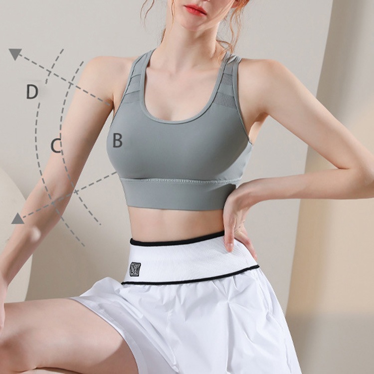 レーサーバック カップ付き Uネック スポーツブラ