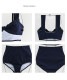 フロントクロス ハイウエスト ビキニ 水着

