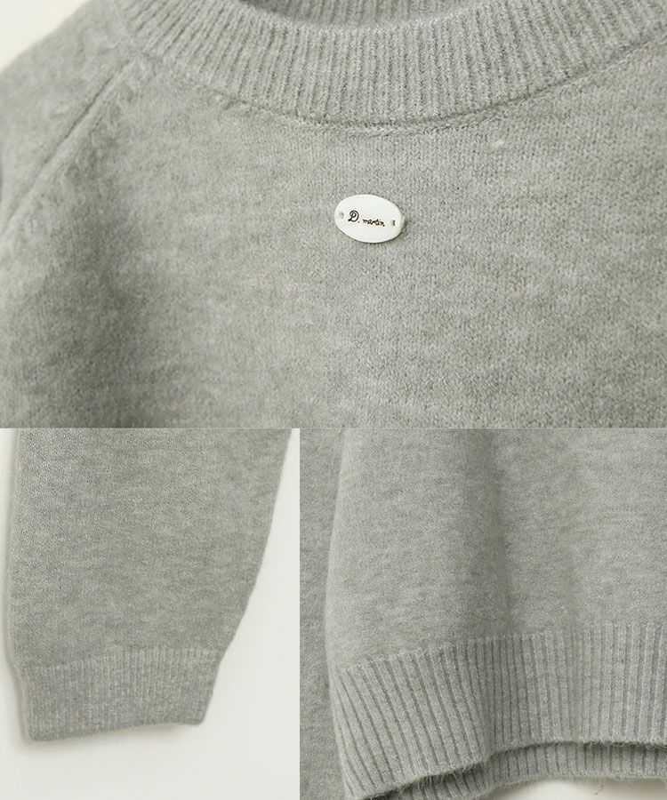 クロップド丈 ウール混 ニット トップス 韓国ゴルフウェア