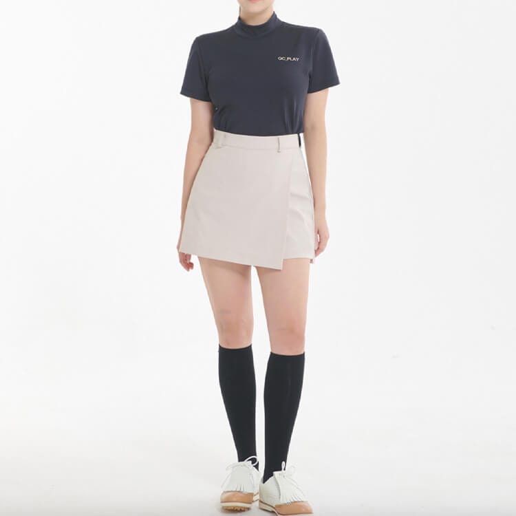 バックプリーツ Ａライン ラップスカート ショーツパンツ