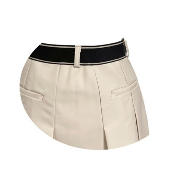 バックプリーツ Ａライン ラップスカート ショーツパンツ