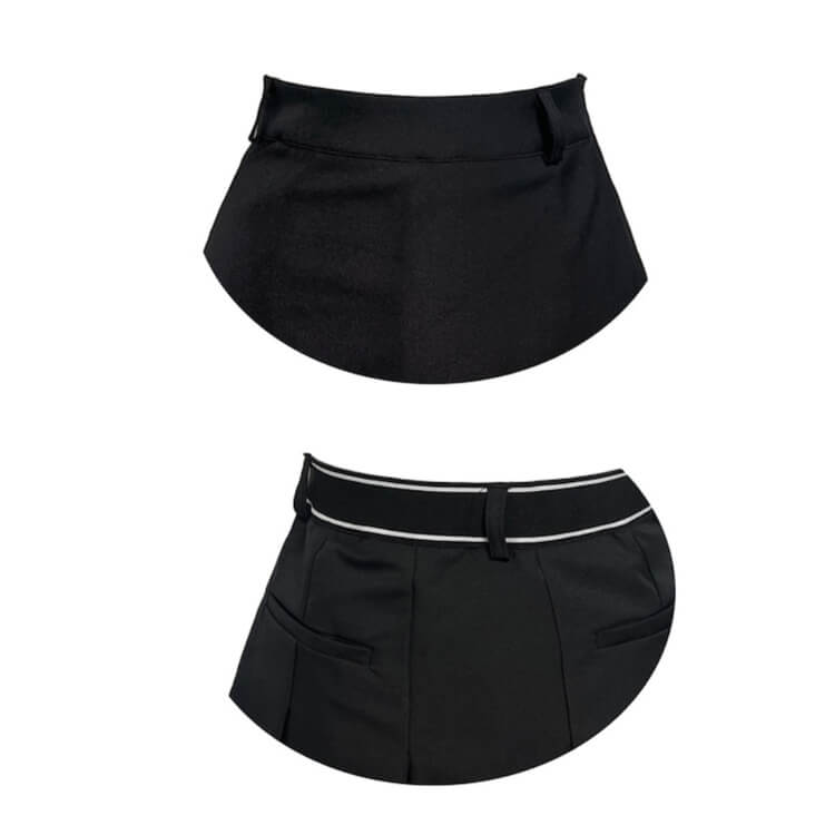 バックプリーツ Ａライン ラップスカート ショーツパンツ