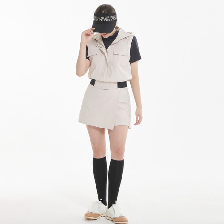 バックプリーツ Ａライン ラップスカート ショーツパンツ