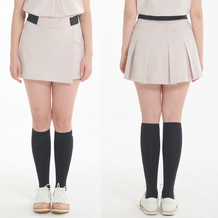 バックプリーツ Ａライン ラップスカート ショーツパンツ