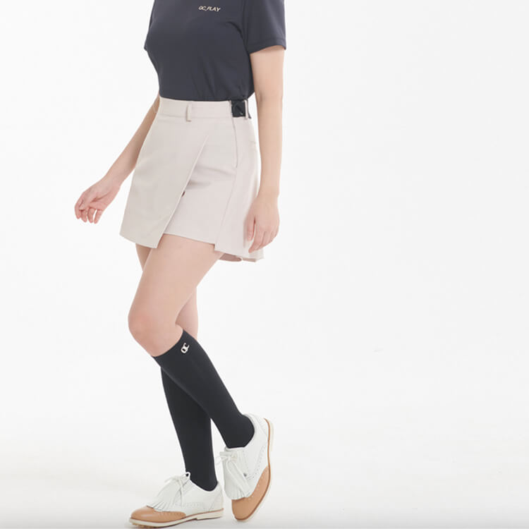 バックプリーツ Ａライン ラップスカート ショーツパンツ