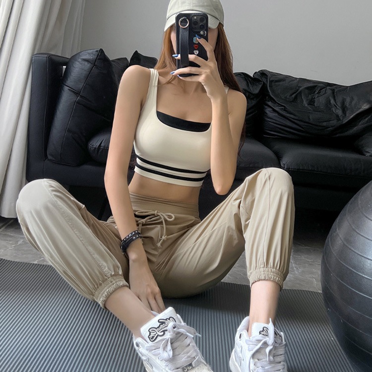 スカーラ　バイカラー　ショートタンクトップ SUKALA】バイカラーショートタンクトップ(XS・S・M・Lサイズ ネイビー