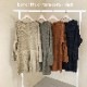 長袖 ショート ニット サロペット