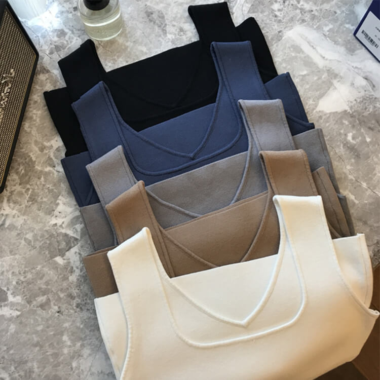 てろんと感 リバーシブル ショート丈 タンクトップ