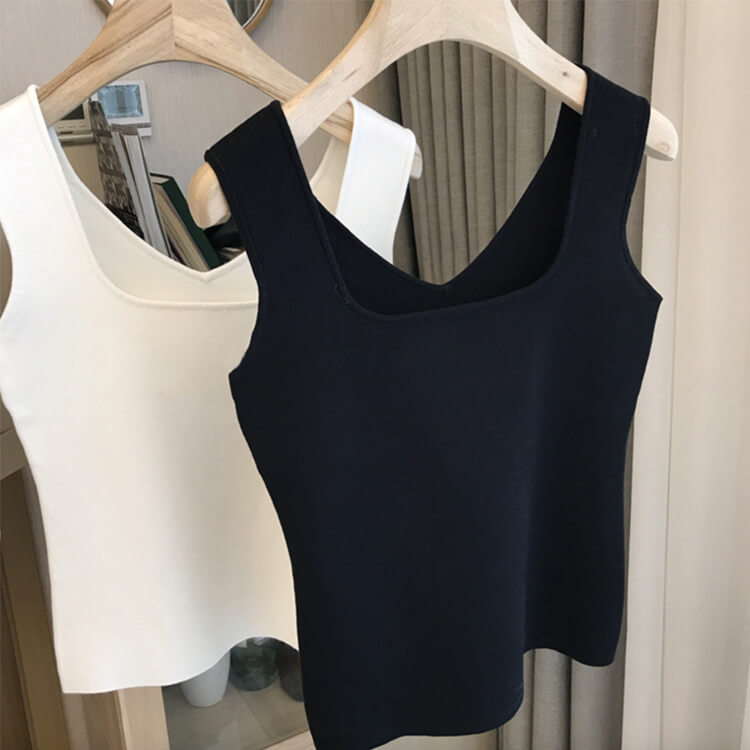 てろんと感 リバーシブル ショート丈 タンクトップ