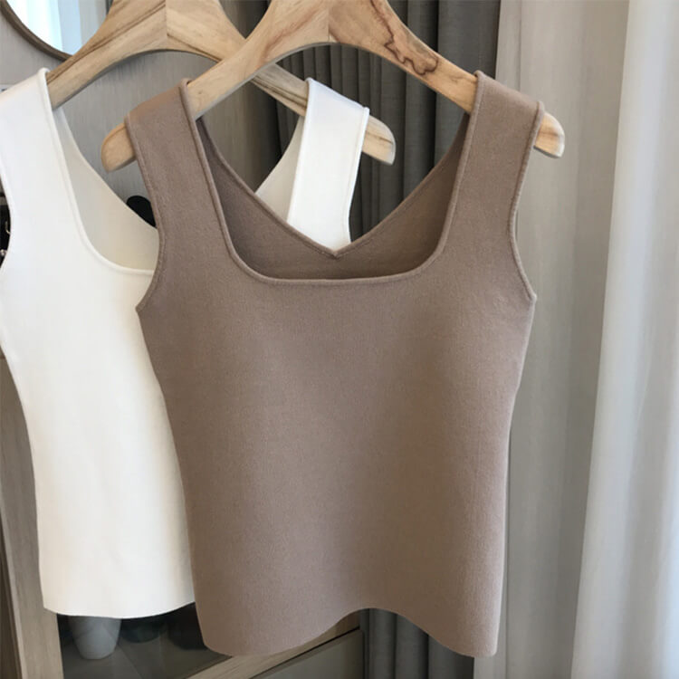 てろんと感 リバーシブル ショート丈 タンクトップ