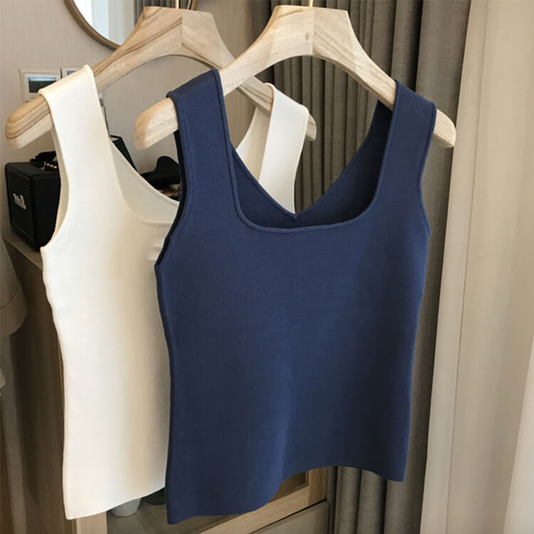 てろんと感 リバーシブル ショート丈 タンクトップ