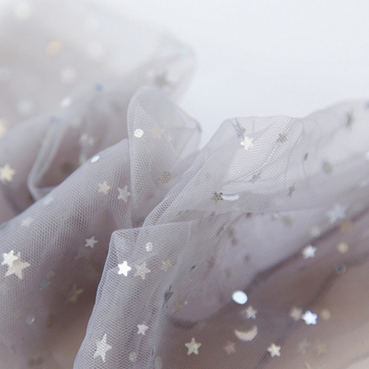 星月柄メッシュルーズソックス