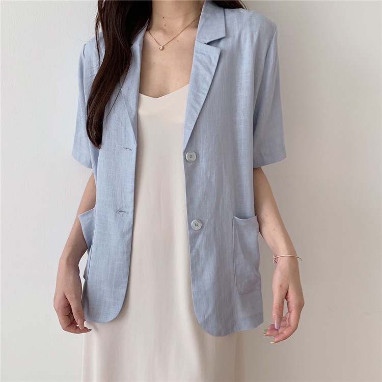 夏 薄手 半袖 カジュアルジャケット