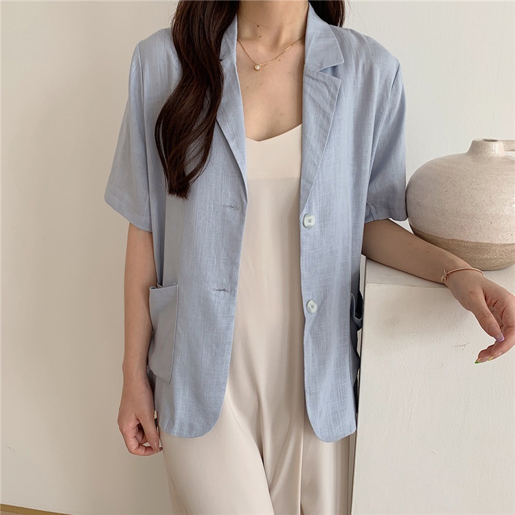 夏 薄手 半袖 カジュアルジャケット