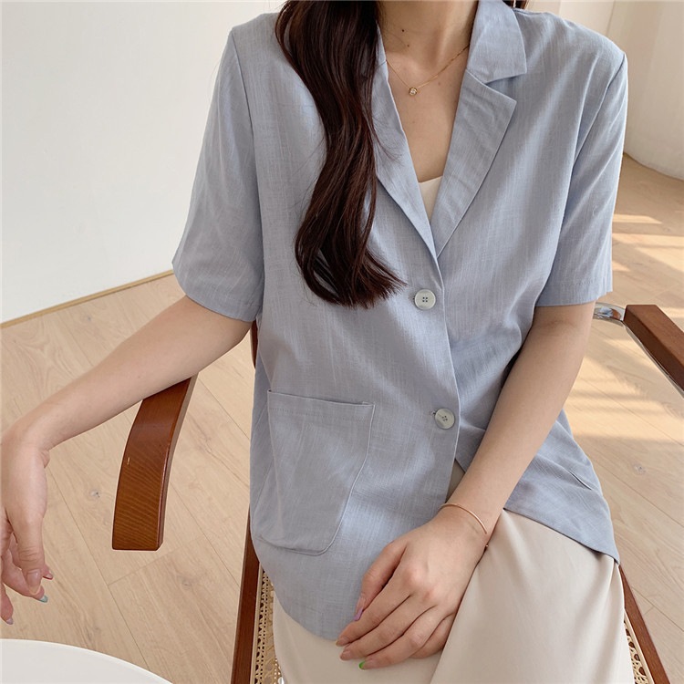 夏 薄手 半袖 カジュアルジャケット