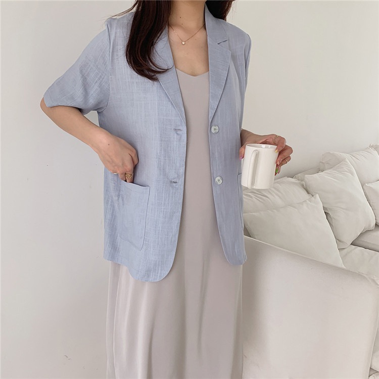 夏 薄手 半袖 カジュアルジャケット