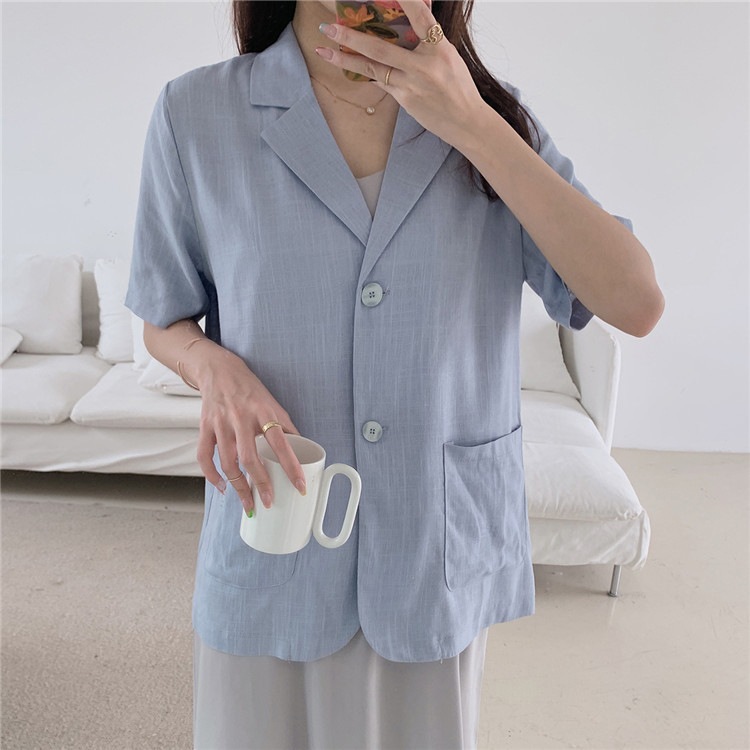 夏 薄手 半袖 カジュアルジャケット